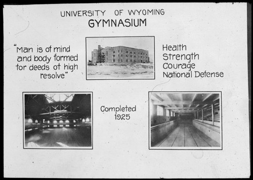 P72-25_49 Print 309, UW new gymnasium, 1925, lantern slide