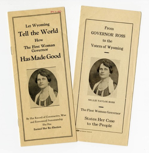 Fliers from Nellie's unsuccessful re-election campaign of 1926. (WSA H62-42)