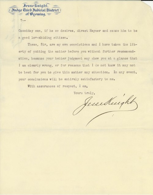 Hon. Knight's letter to Governor Richards, p7 (WSA RG0001.14, Petitions for Pardon, George Cassidy)